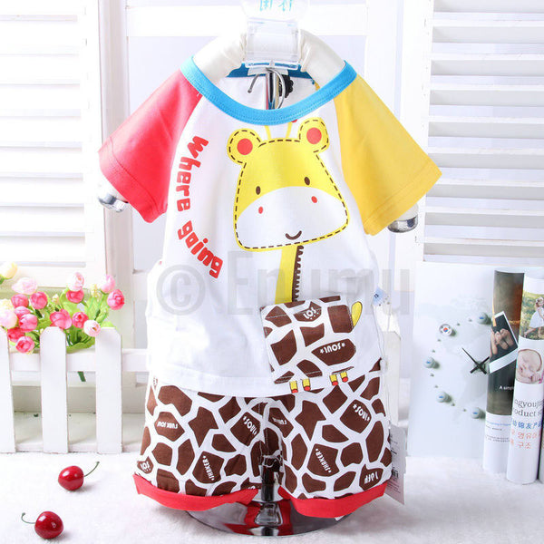 Baby Boy Giraffe T Shirt Pant set - Enumu