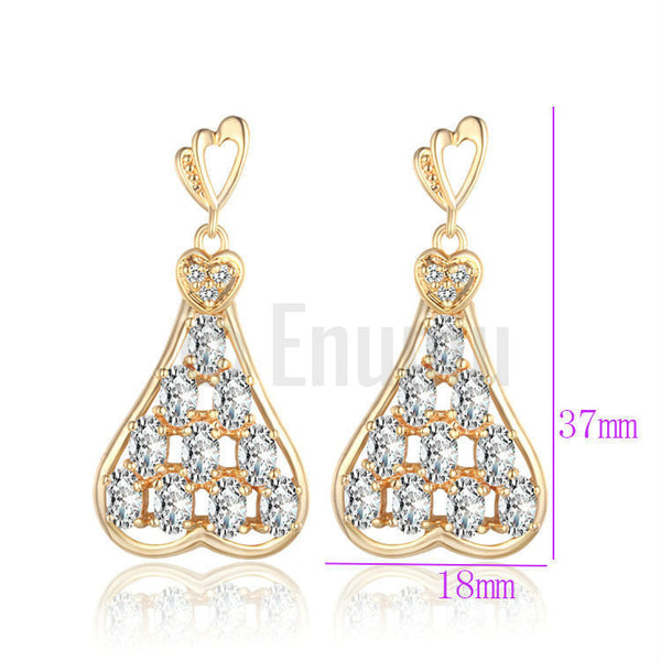 Heart Dangle Earrings - Enumu