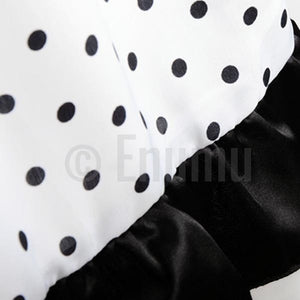 Black and White Polka Dot Dress - Enumu