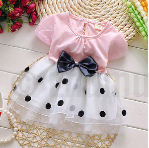 Light Pink Polka Dot Baby Dress - Enumu