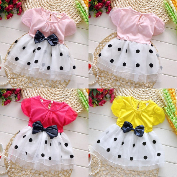 Light Pink Polka Dot Baby Dress - Enumu