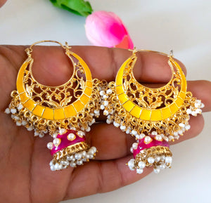 Meena Pearl Jhumkas - Enumu