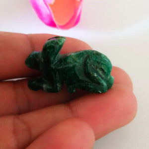 Carved Green Aventurine Rabbit - Enumu