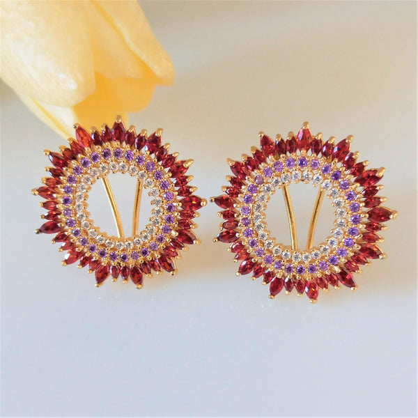 Blazing Sun Stud Earrings - Enumu