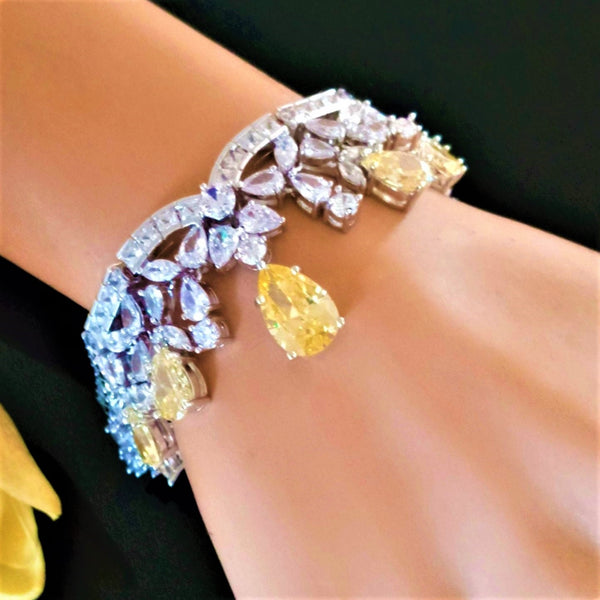 Multi-Color Peacock Quartz & White Zircon Rhodium Over Brass Bracelet  25.00ctw - RRJ098 | Brass bracelet, Zircon, Bracelets