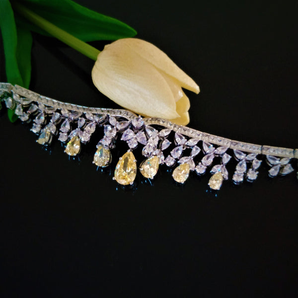 Big Citrine Zircon Bracelet - Enumu
