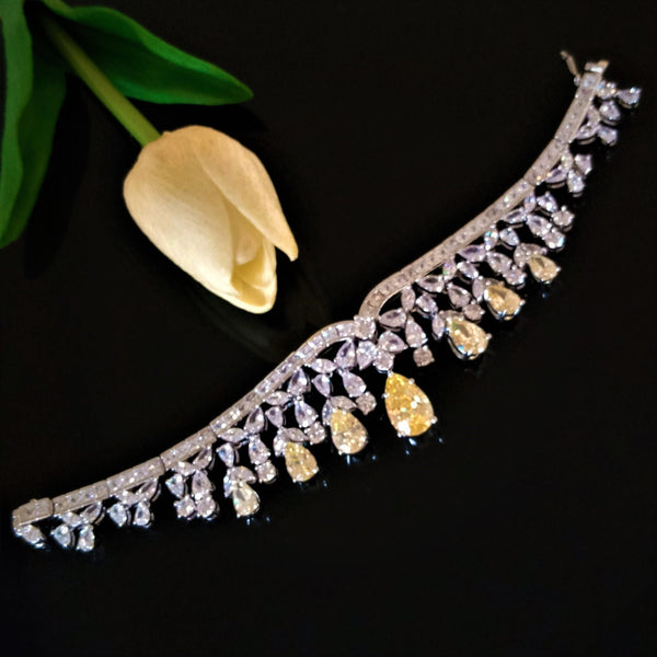 Big Citrine Zircon Bracelet - Enumu
