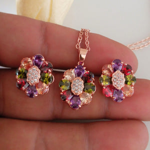 Small Multi Colour Pendant set - Enumu