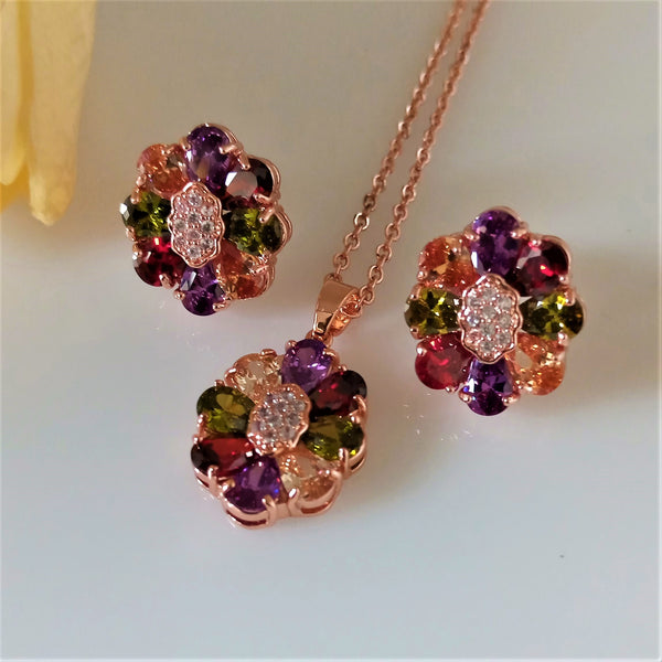 Small Multi Colour Pendant set - Enumu