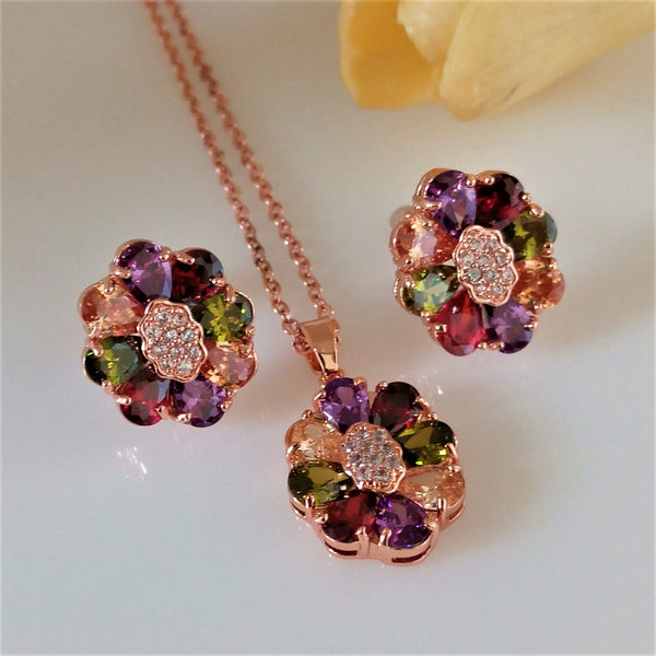 Small Multi Colour Pendant set - Enumu