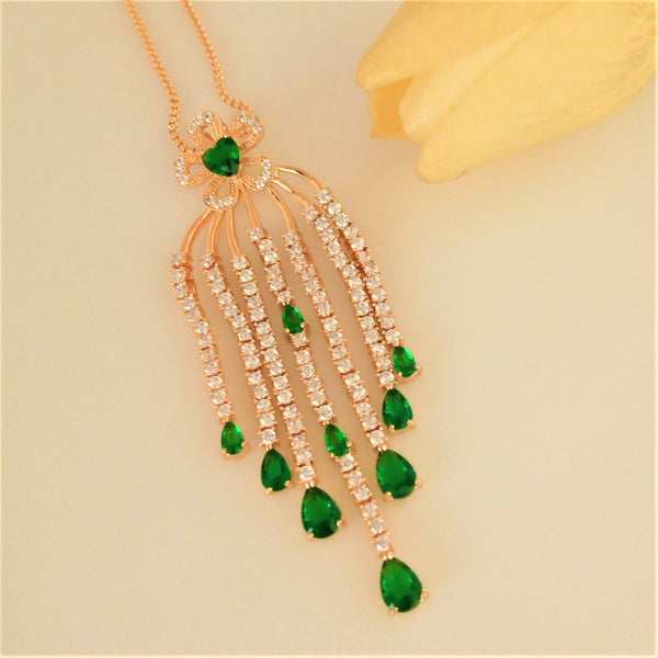 Super Big Emerald Pendant with Chain - Enumu