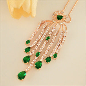 Super Big Emerald Pendant with Chain - Enumu