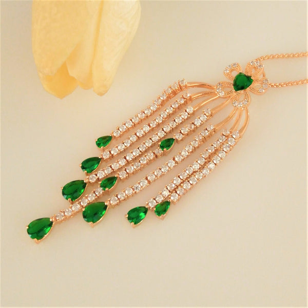 Super Big Emerald Pendant with Chain - Enumu