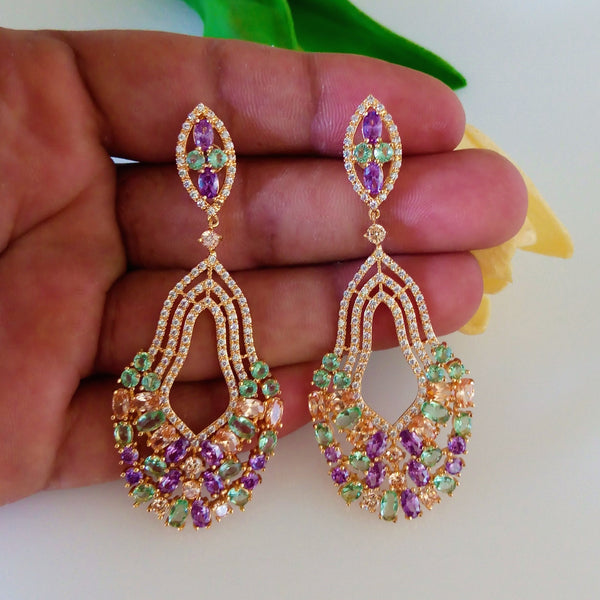 Multi Color Dangle Earrings - Enumu