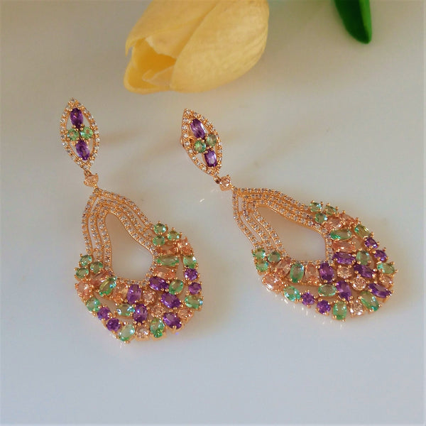 Multi Color Dangle Earrings - Enumu