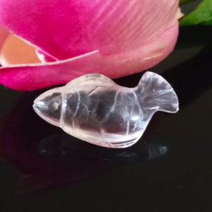 Carved Clear Rock Crystal ( Rare) Fish - Enumu