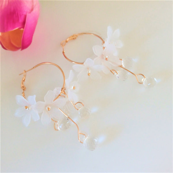 Flower Dangle Earrings - Enumu