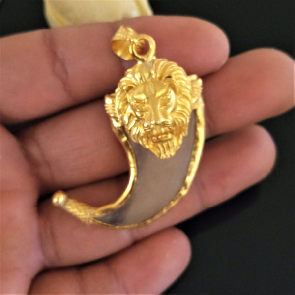 Pure Silver Lion Tiger Claw (Puligoru) Pendant - Enumu