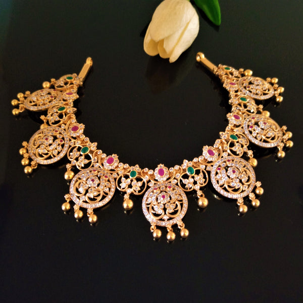 Handmade Pure Silver Ruby Emerald Necklace Set - Enumu