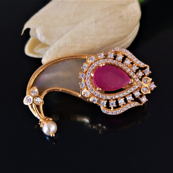 Handmade Pure Silver Tiger Claw Ruby (Puligoru) Pendant - Enumu