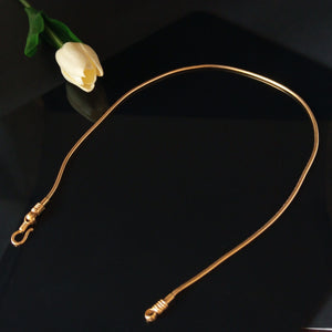 Gold Plated Pure Silver Chain - 16" ~ 18" - Enumu