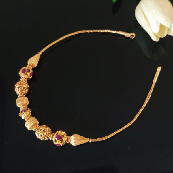 Handmade Pure Silver Beaded Ruby Kemp Necklace - Enumu