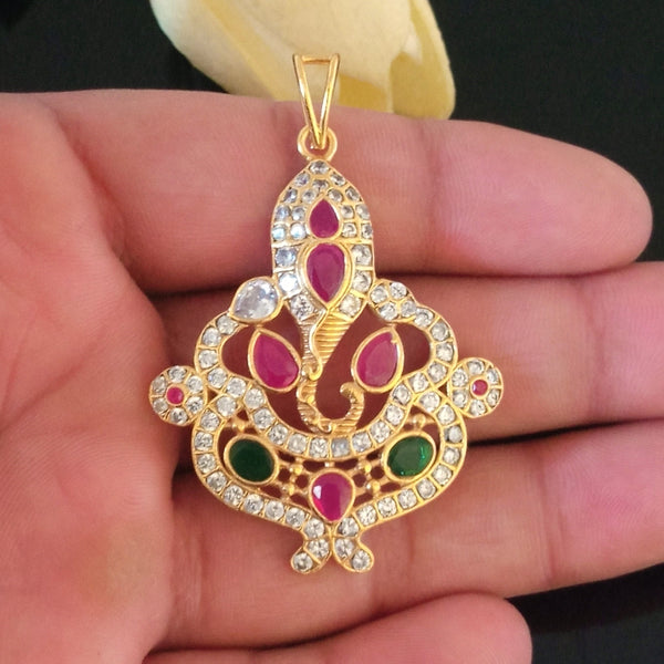 Handmade Silver Simple Ganesha Pendant - Enumu