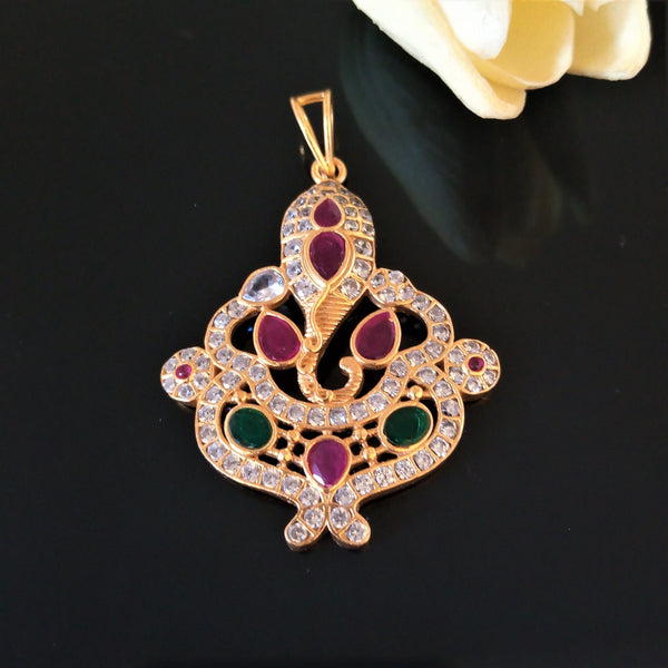 Handmade Silver Simple Ganesha Pendant - Enumu
