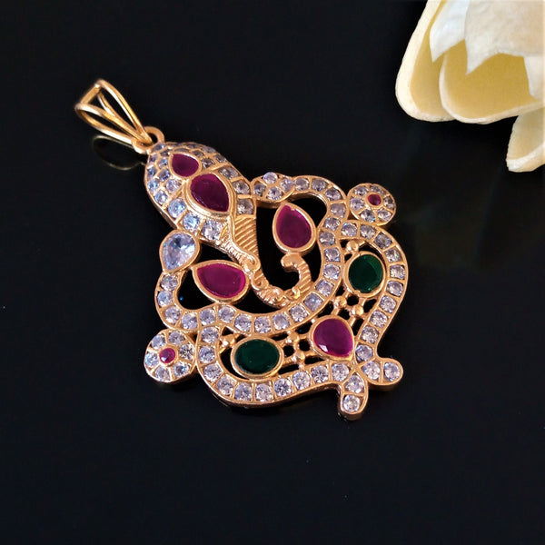 Handmade Silver Simple Ganesha Pendant - Enumu