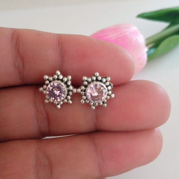 Tourmaline Pure Silver Studs - Enumu
