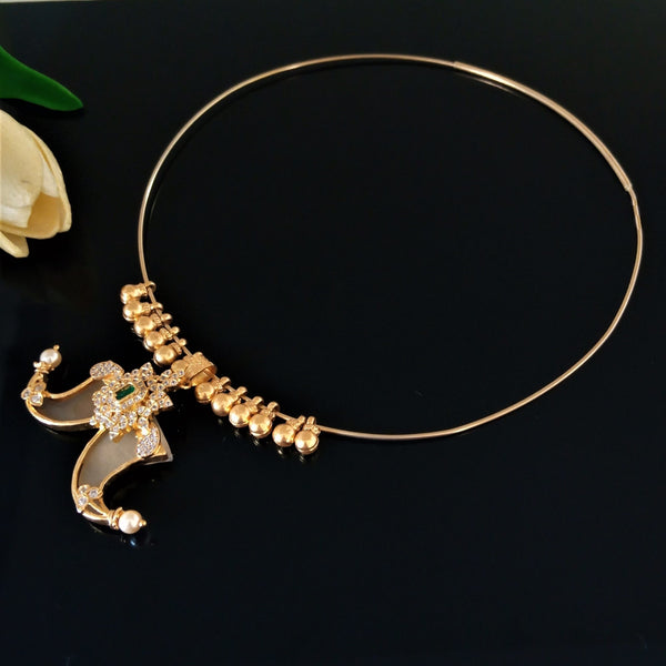 Pure Silver Tiger Claw Ghungroo Necklace - Enumu
