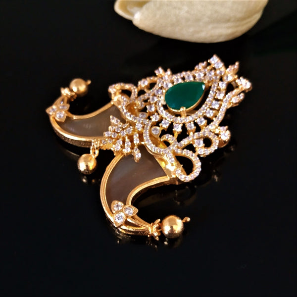 Pure Silver Tiger Claw (Puli Goru) Emerald Pendant - Enumu