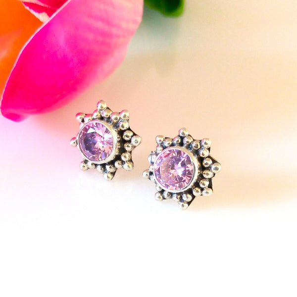 Tourmaline Pure Silver Studs - Enumu
