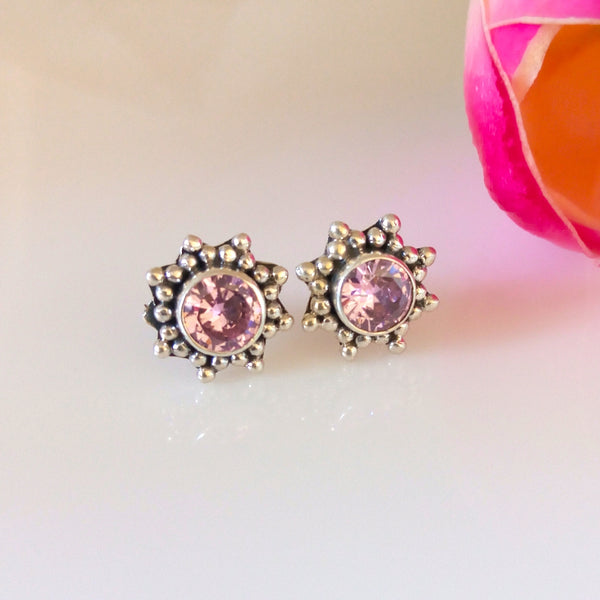 Tourmaline Pure Silver Studs - Enumu