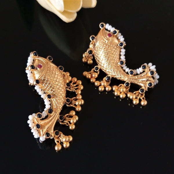 Pure Silver Fish Pearl Ear Cuffs - Enumu
