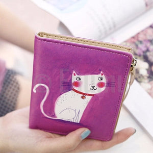 Dark Pink Cat Wallet - Enumu