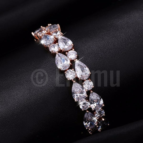 White Stone Grand wedding Bracelet - Enumu