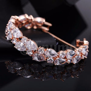 White Stone Grand wedding Bracelet - Enumu