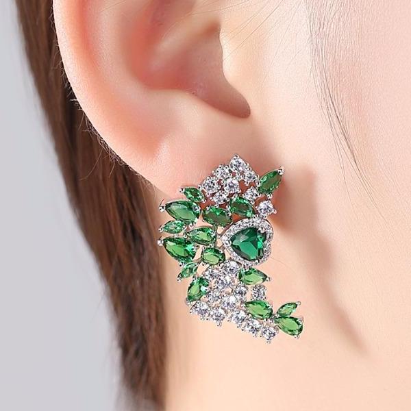 Huge Emerald Zircon Studs - Enumu