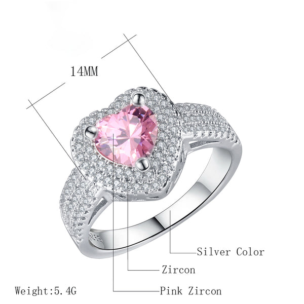 Pink Tourmaline Heart Ring - Enumu