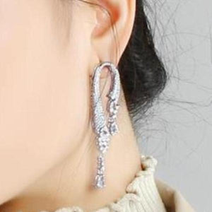 Wedding Zircon Dangle Earrings - Enumu