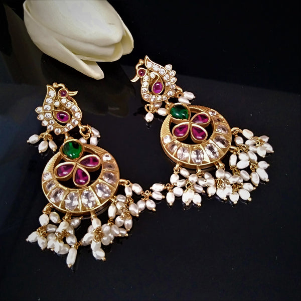 Pure Silver Swan Guttapusalu Dangle Earrings - Enumu