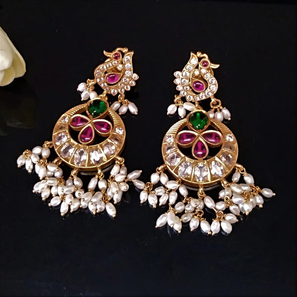 Pure Silver Swan Guttapusalu Dangle Earrings - Enumu