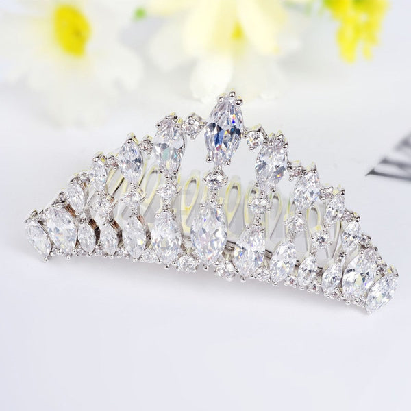 Swiss CZ Tiara or Hair Clip / Accessories - Enumu