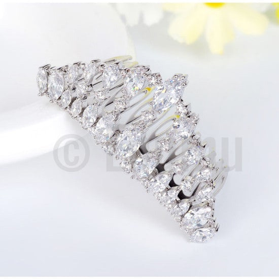 Swiss CZ Tiara or Hair Clip / Accessories - Enumu
