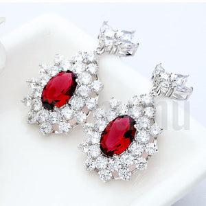 Ruby Drop Earrings - Enumu