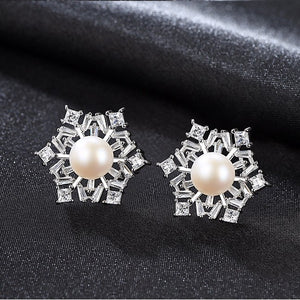 Pure 92.5 Sterling Silver Natural Pearl Studs - Enumu