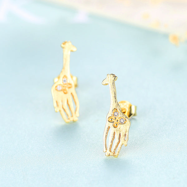 YGP Pure 92.5 Sterling Silver Small Giraffe Studs - Enumu