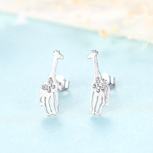 WGP Pure 92.5 Sterling Silver Small Giraffe Studs - Enumu