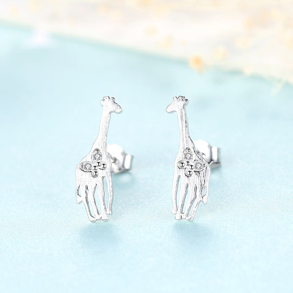 WGP Pure 92.5 Sterling Silver Small Giraffe Studs - Enumu